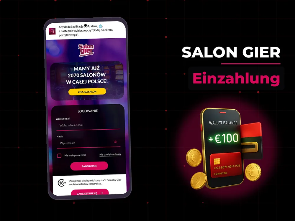 Salon Gier - Einzahlung