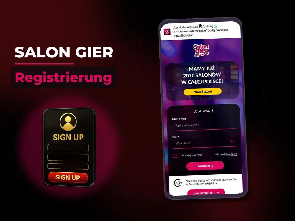 Salon Gier - Registrierung
