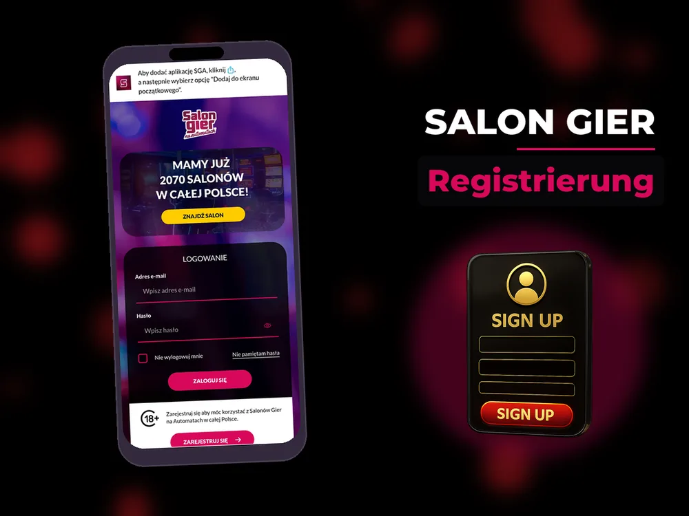 Salon Gier - Registrierung