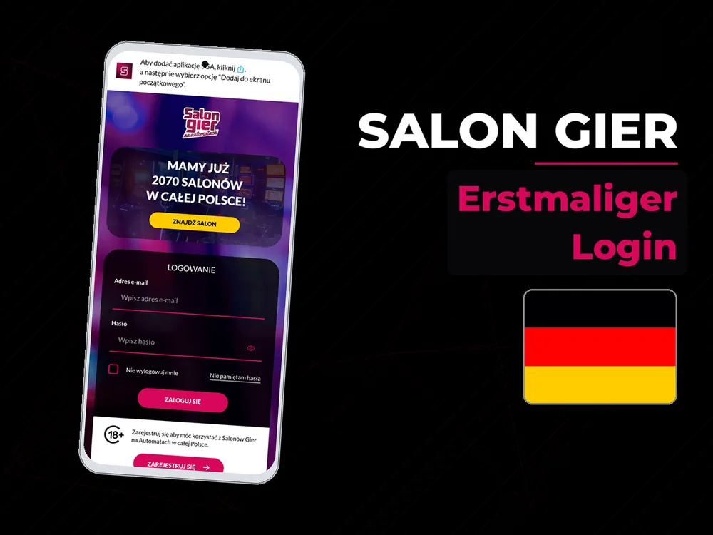 Salon Gier - Erstmaliger Login
