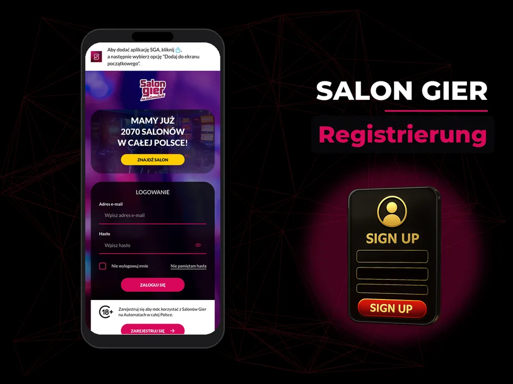 Salon Gier - Registrierung